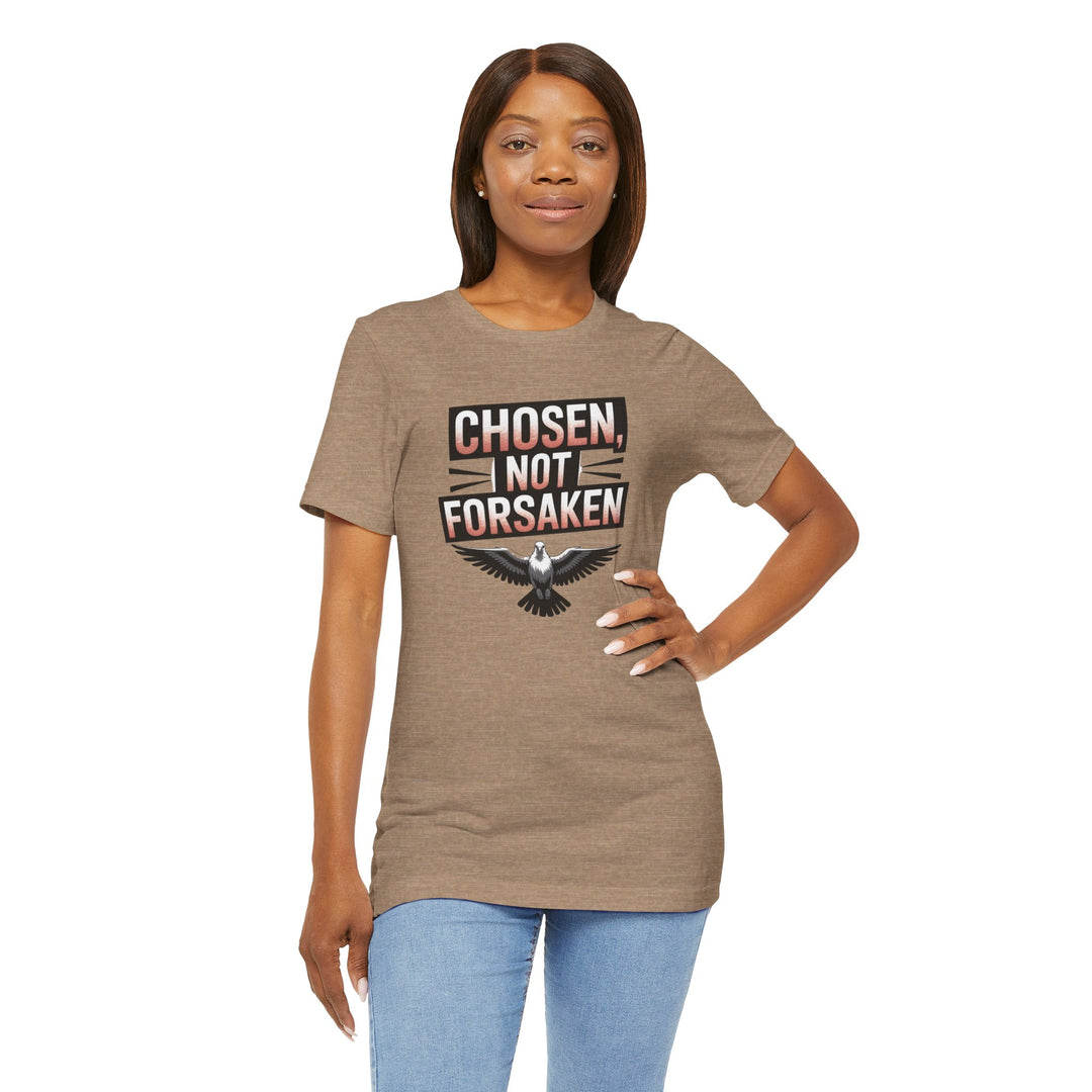 Chosen Not Forsaken Tee - Inspirational Unisex Jersey T-Shirt, Faith-Based Apparel, Motivational Gift, Casual Wear, Spiritual Fashion
