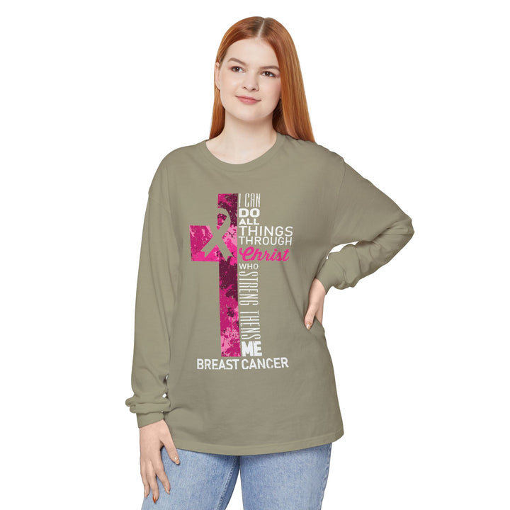 Christian Breast Cancer Awareness Long Sleeve T-Shirt