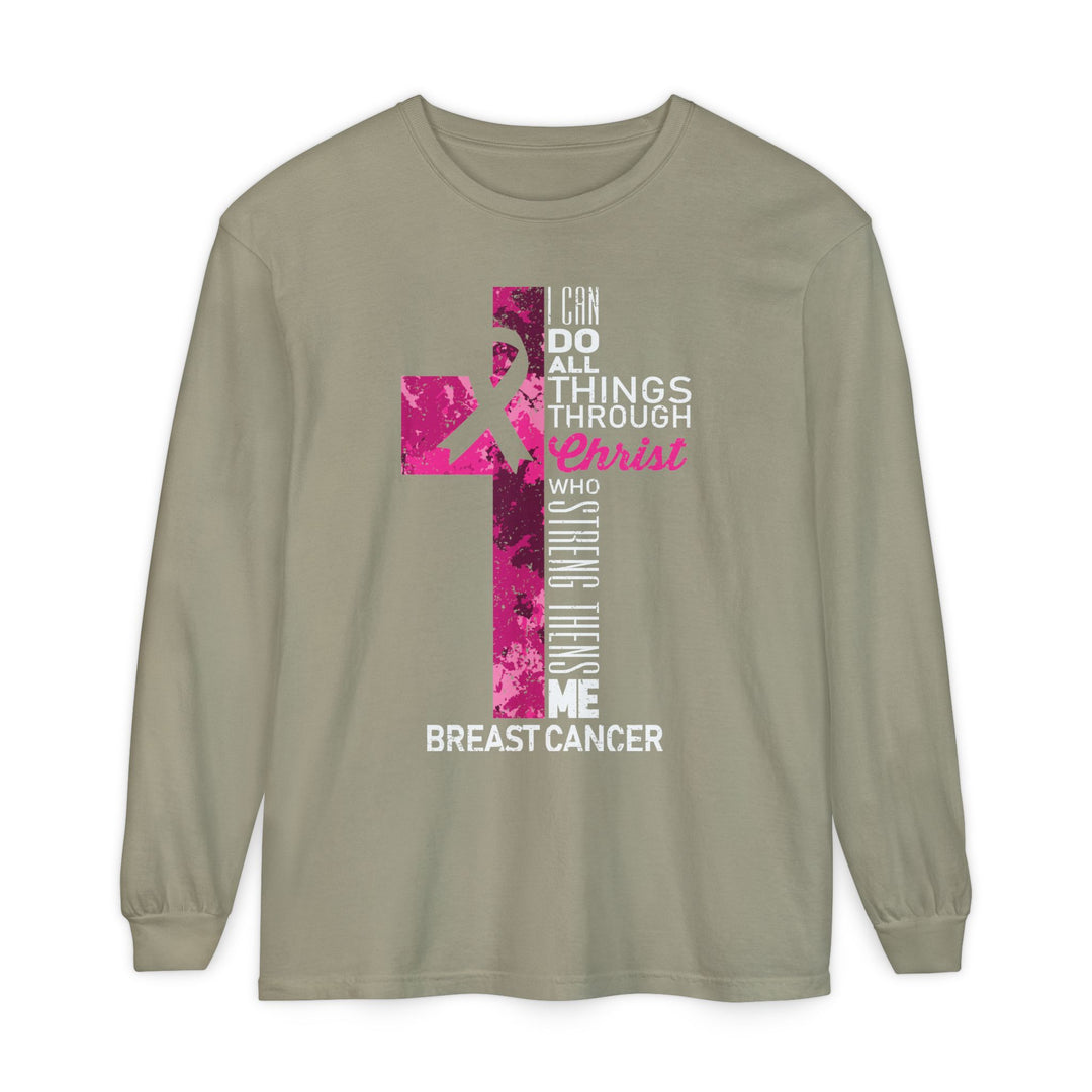 Christian Breast Cancer Awareness Long Sleeve T-Shirt