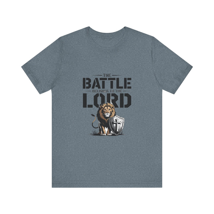 Faith-Inspired Short Sleeve Tee | The Battle Belongs to the Lord | Christian Apparel, Inspirational Shirt, Gift for Believers, [...]