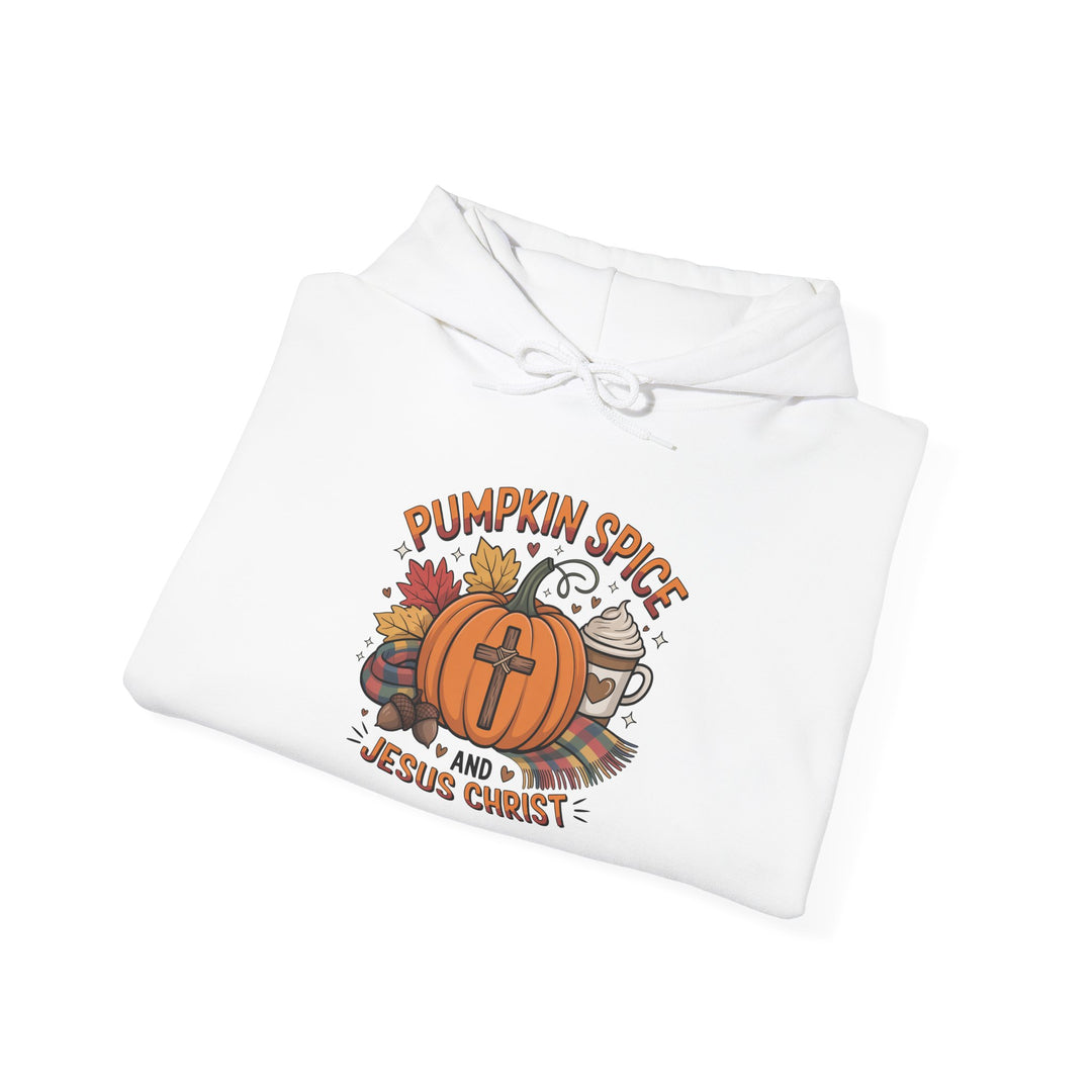 Fall Pumpkin Spice and Jesus Christ Hoodie Sweatshirt