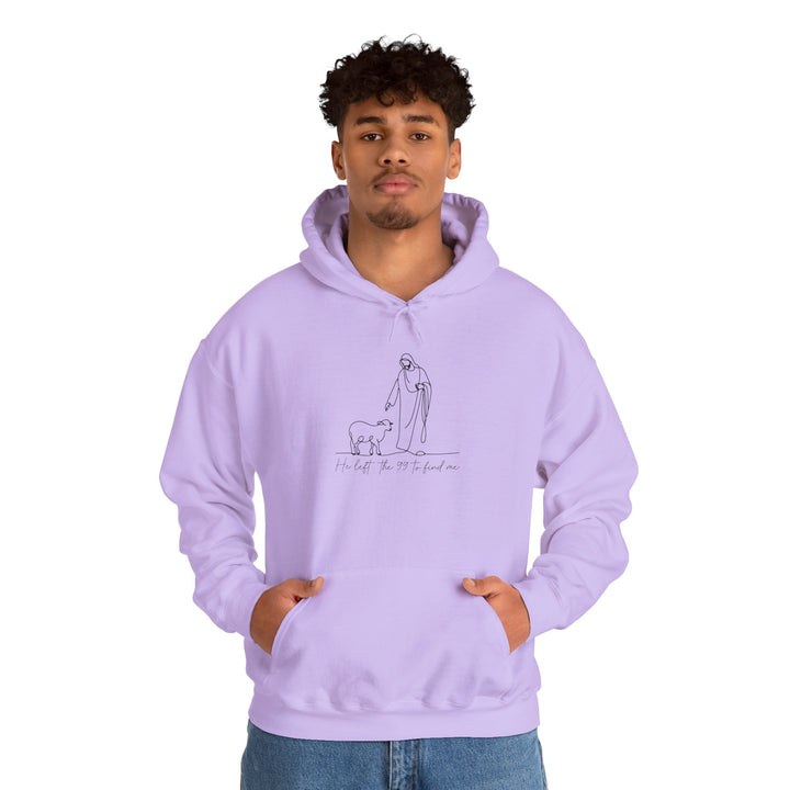 Christian Jesus and Lamb Hoodie Sweatshirt - 'He left the 99 to find me'