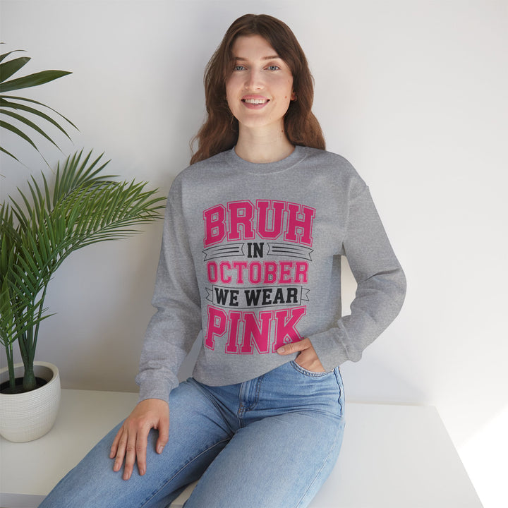 Pink October Awareness Sweatshirt, Cozy Crewneck, Breast Cancer Awareness, Gift for Supporters, Fashion for a Cause