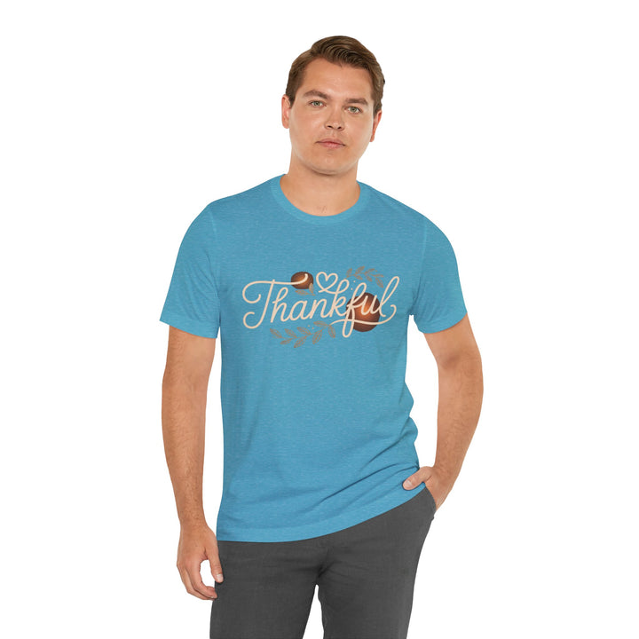 Thankful Tee - Unisex Jersey Short Sleeve Shirt for Thanksgiving, Gratitude Gift, Casual Wear, Family Gathering, Everyday Comfort