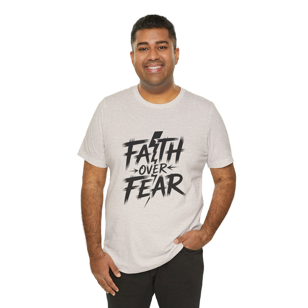 Faith Over Fear – Bold Christian Lightning Shirt