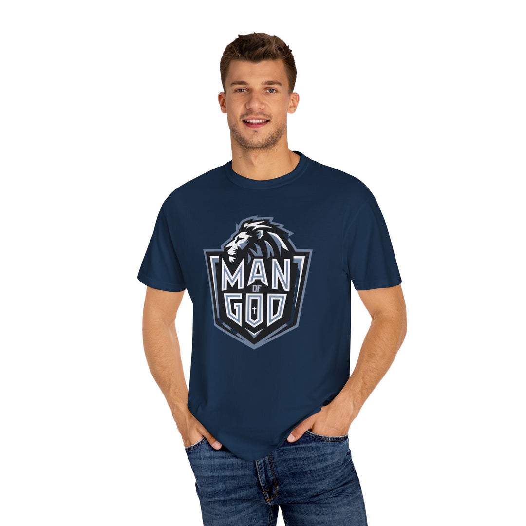 Christian Lion Shield Unisex Garment-Dyed T-shirt