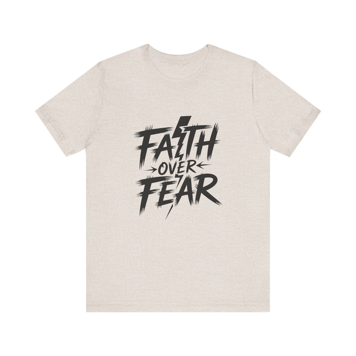 Faith Over Fear – Bold Christian Lightning Shirt