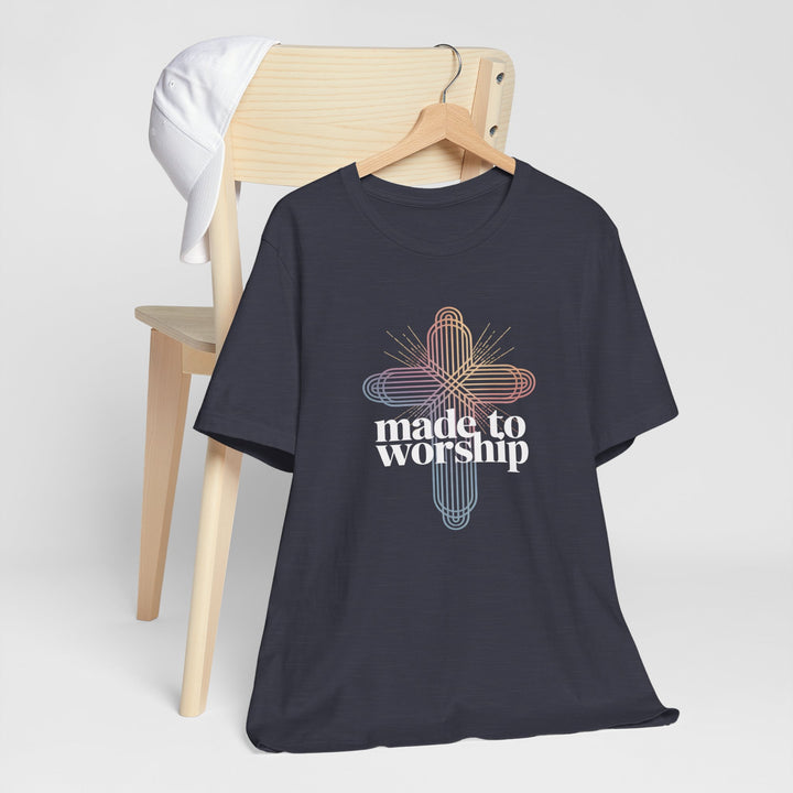 Made to Worship Unisex Tee, Inspirational T-Shirt, Faith Apparel, Christian Gift, Church Wear, Casual Outfit