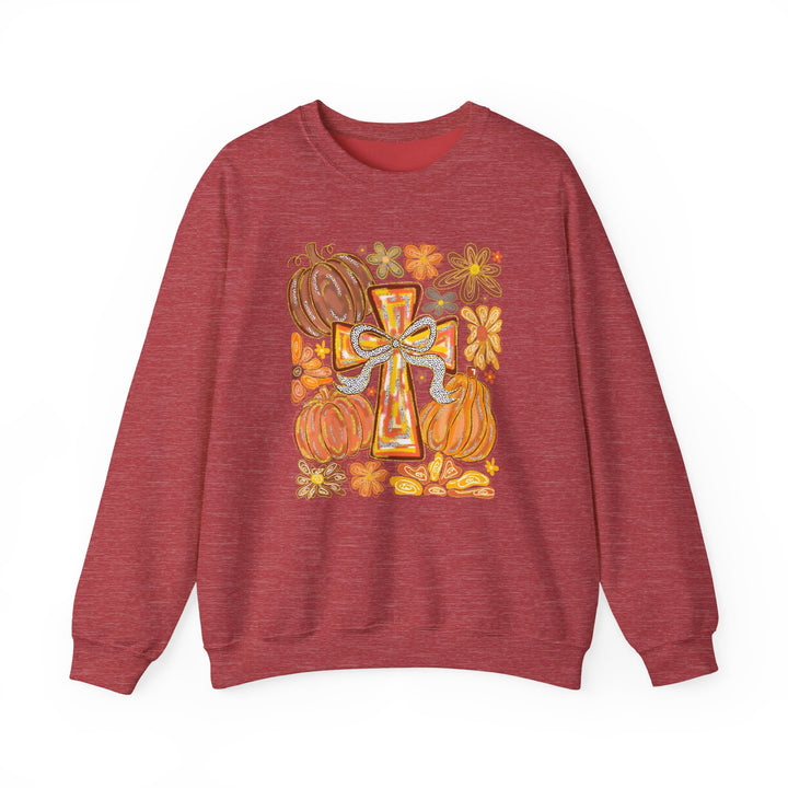 Fall Harvest Crewneck Sweatshirt, Autumn Sweatshirt, Thanksgiving Gift, Unisex Fall Apparel, Cozy Pumpkin Sweatshirt