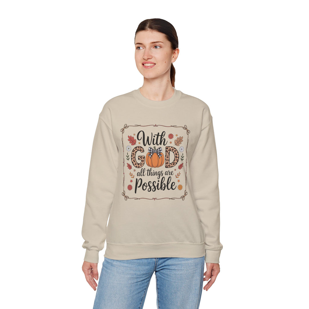 Fall-Inspired Faith Crewneck Sweatshirt - Cozy Gift, Autumn Vibes, Motivational Wear, Everyday Comfort, Religious Apparel