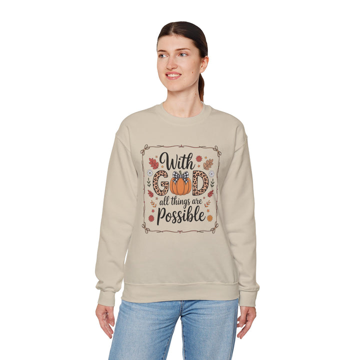 Fall-Inspired Faith Crewneck Sweatshirt - Cozy Gift, Autumn Vibes, Motivational Wear, Everyday Comfort, Religious Apparel