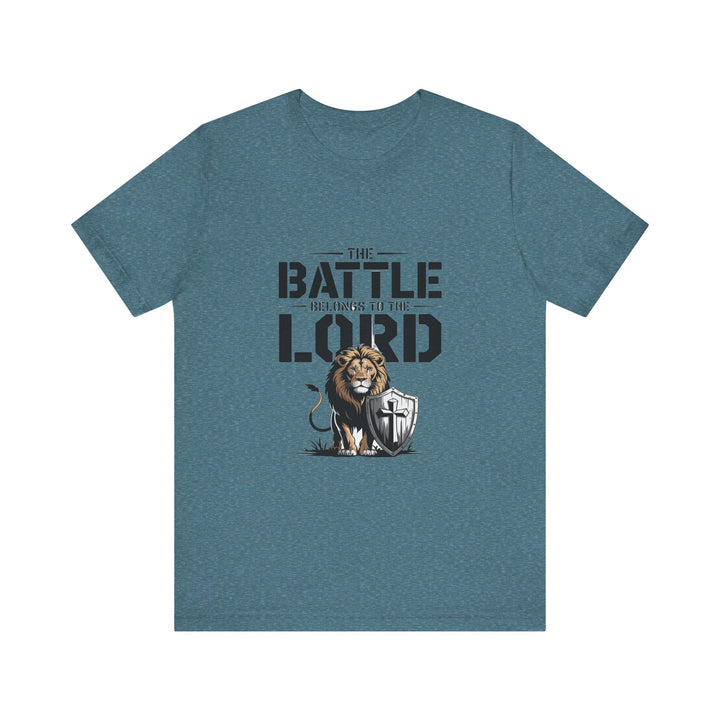Faith-Inspired Short Sleeve Tee | The Battle Belongs to the Lord | Christian Apparel, Inspirational Shirt, Gift for Believers, [...]