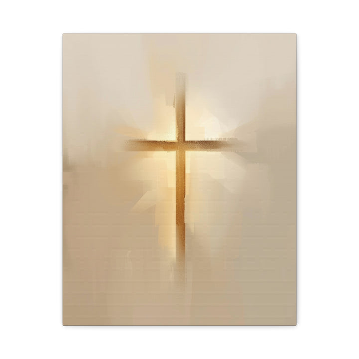 Light Through the Cross Canvas Print – Minimalist Christian Wall Art