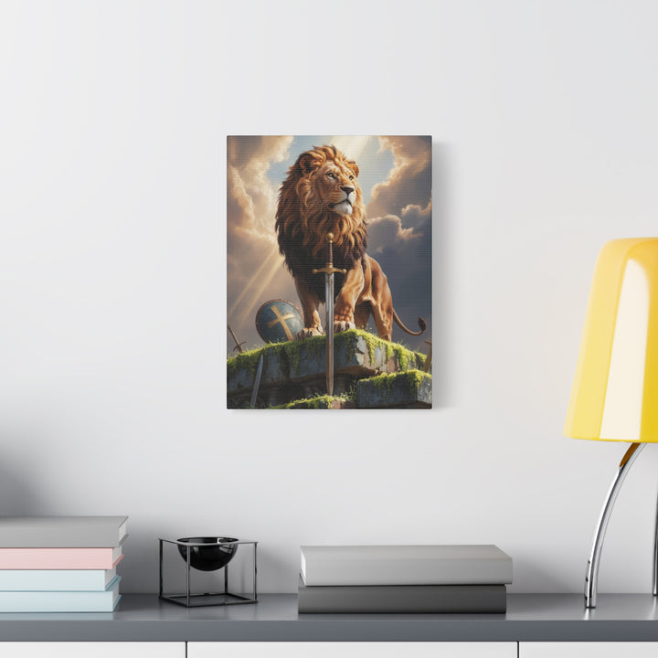 Canvas Art, Lion of Judah Verse, Christian Men's Wall Decor, Father's Day Gift, Revelation 5:5