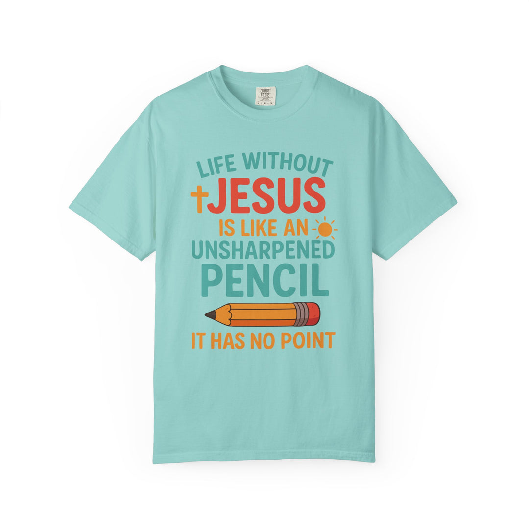 Christian Message Unisex T-shirt with Pencil Design