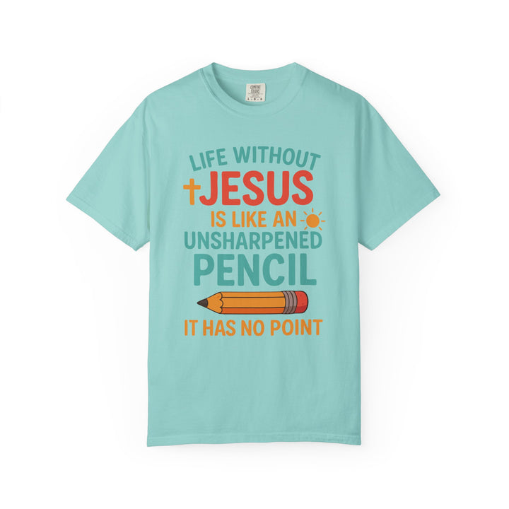 Christian Message Unisex T-shirt with Pencil Design