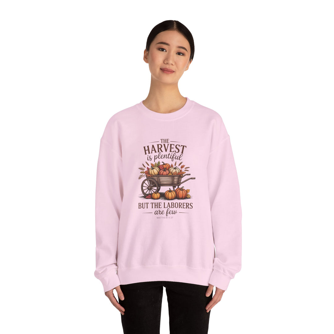 Autumn Harvest Hoodie with Matthew 9:37 Scripture Design