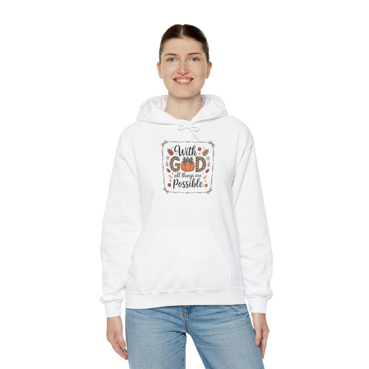 Christian Faith Leopard Print Hoodie - With God All Things Are Possible