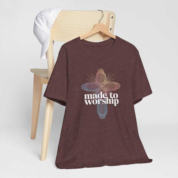 Made to Worship Unisex Tee, Inspirational T-Shirt, Faith Apparel, Christian Gift, Church Wear, Casual Outfit