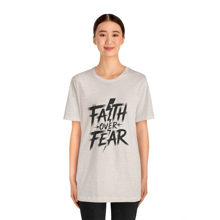 Faith Over Fear – Bold Christian Lightning Shirt
