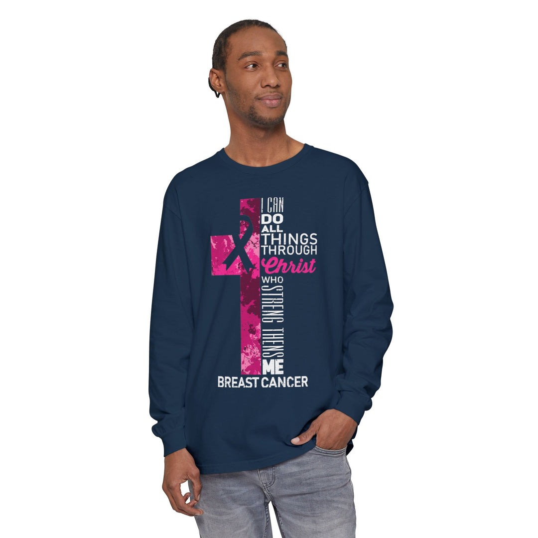 Christian Breast Cancer Awareness Long Sleeve T-Shirt