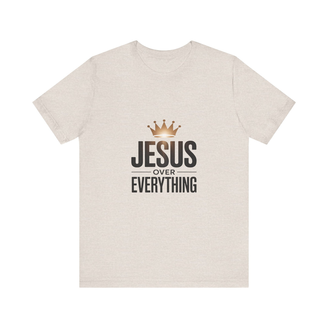 Jesus Over Everything – Christian Crown Graphic T-Shirt