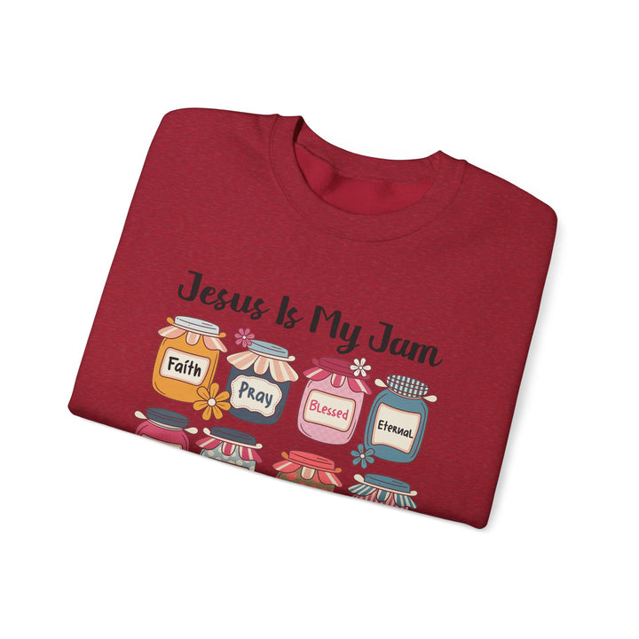Jesus Is My Jam Sweatshirt, Unisex Crewneck, Comfort Wear, Christian Apparel, Perfect Gift for Faith Celebrations, Everyday Casual