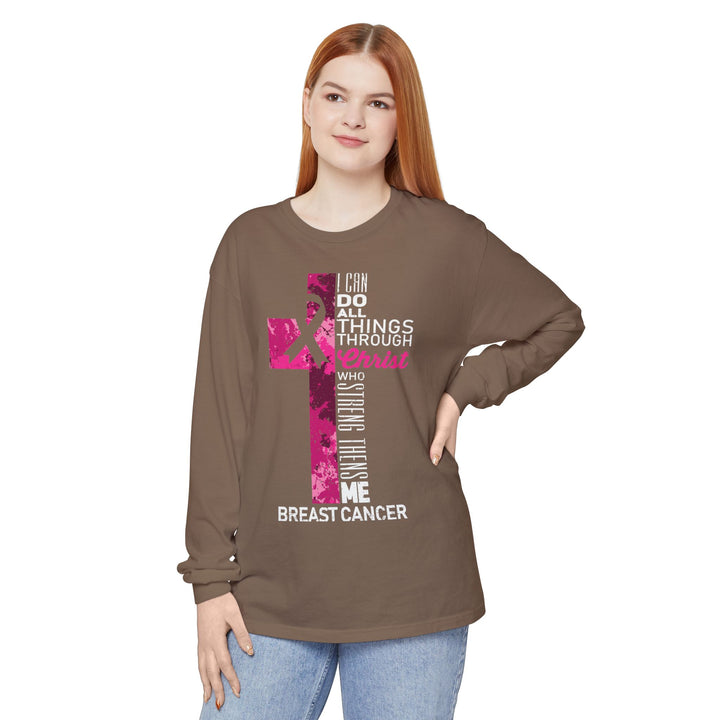Christian Breast Cancer Awareness Long Sleeve T-Shirt