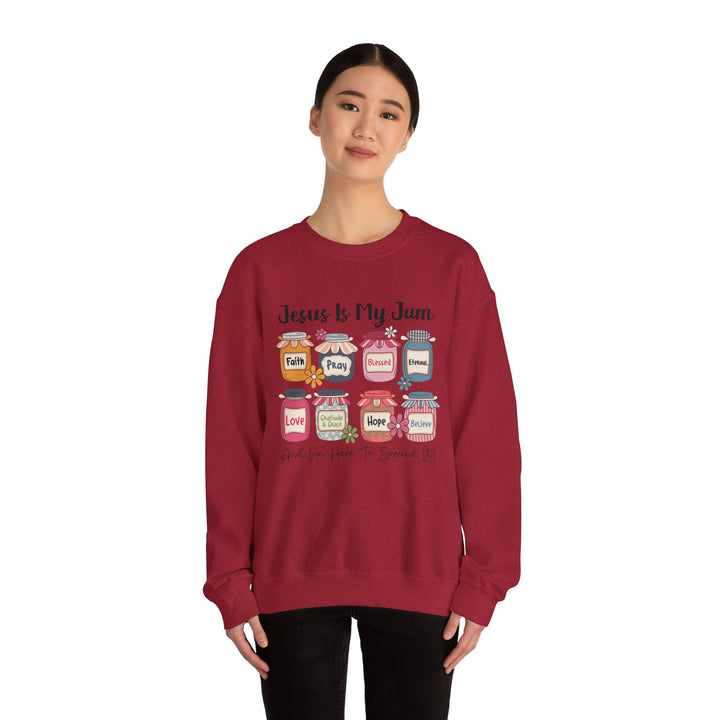 Jesus Is My Jam Sweatshirt, Unisex Crewneck, Comfort Wear, Christian Apparel, Perfect Gift for Faith Celebrations, Everyday Casual