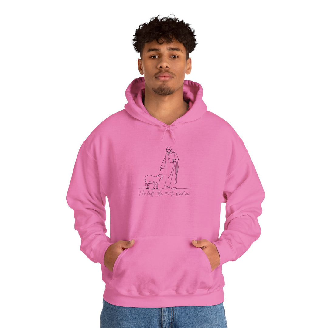 Christian Jesus and Lamb Hoodie Sweatshirt - 'He left the 99 to find me'