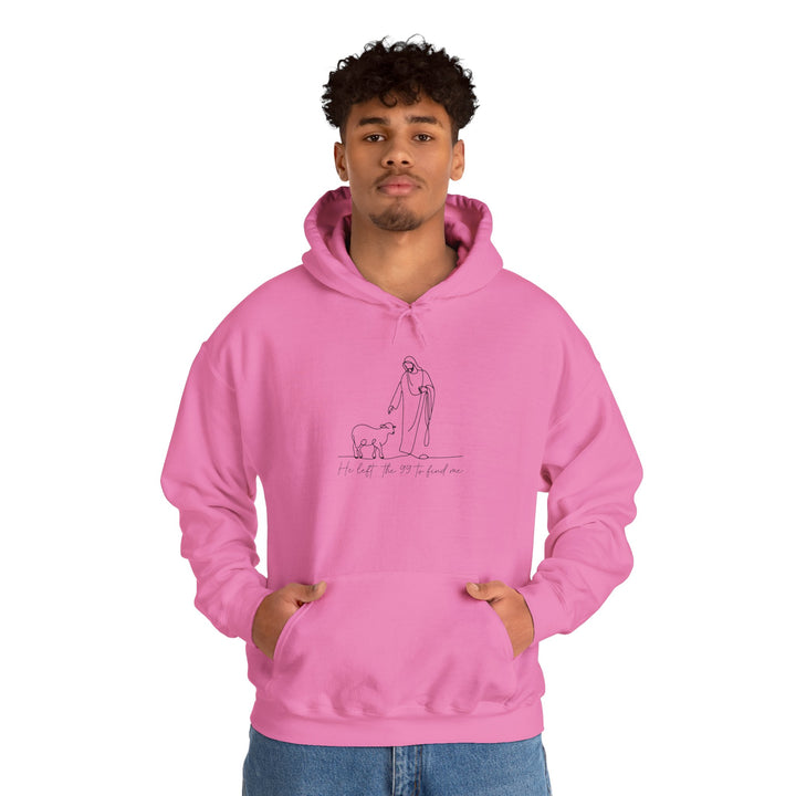 Christian Jesus and Lamb Hoodie Sweatshirt - 'He left the 99 to find me'