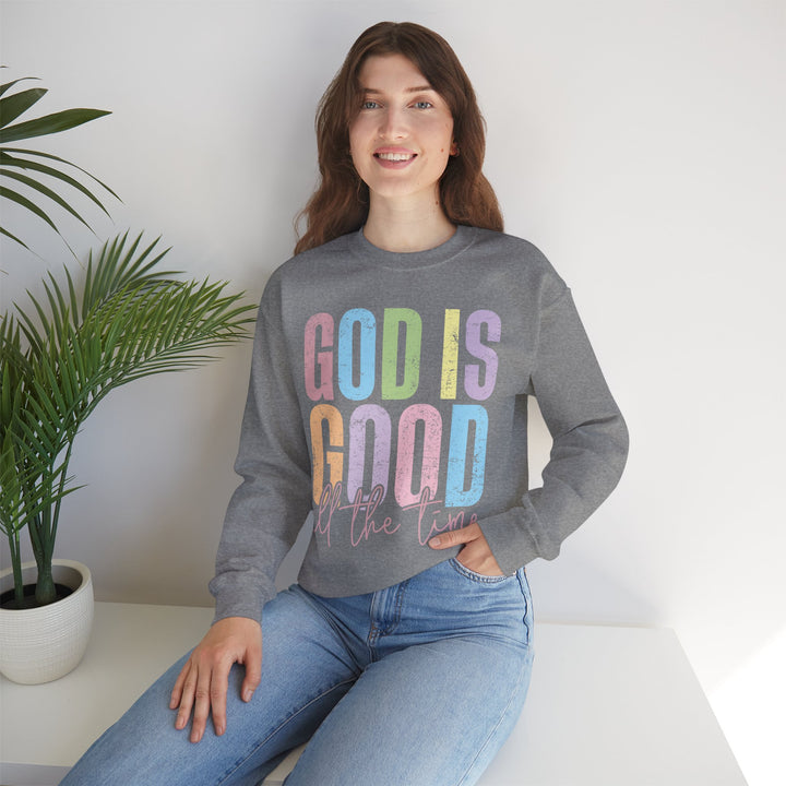 Inspirational God is Good Sweatshirt, Religious Crewneck, Faith-Based Apparel, Comfortable Casual Wear, Church Gift, Positive Vibes