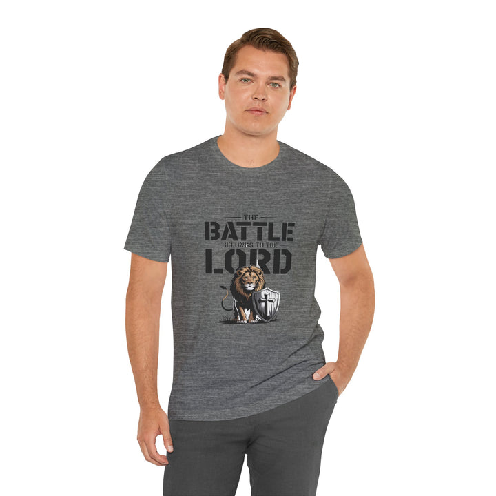 Faith-Inspired Short Sleeve Tee | The Battle Belongs to the Lord | Christian Apparel, Inspirational Shirt, Gift for Believers, [...]