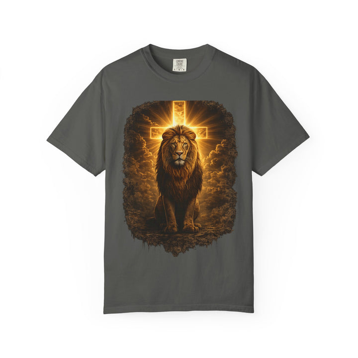 Lion of Judah Christian T-Shirt | Masculine Faith Graphic Tee | Jesus Lion Shirt
