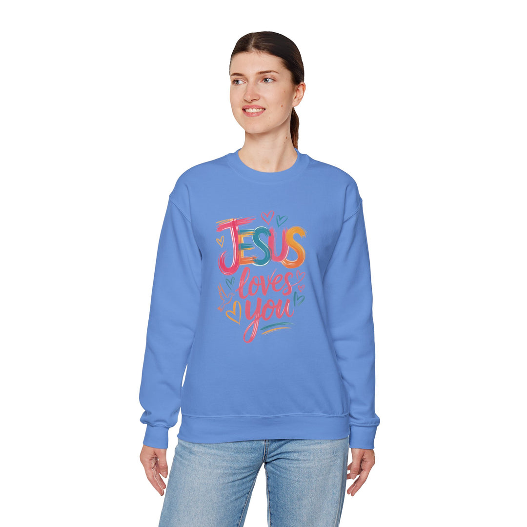 Jesus Loves You Crewneck Sweatshirt - Cozy Unisex Gift, Christian Apparel, Faith-Based Fashion, Inspirational Layering Piece, Ideal [...]