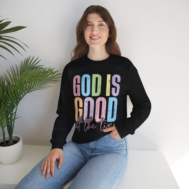 Inspirational God is Good Sweatshirt, Religious Crewneck, Faith-Based Apparel, Comfortable Casual Wear, Church Gift, Positive Vibes