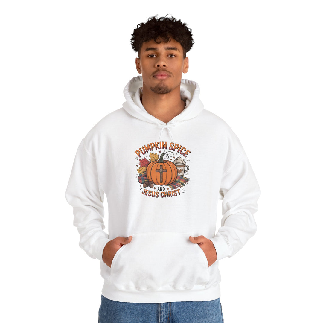 Fall Pumpkin Spice and Jesus Christ Hoodie Sweatshirt