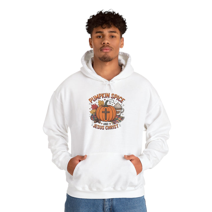 Fall Pumpkin Spice and Jesus Christ Hoodie Sweatshirt