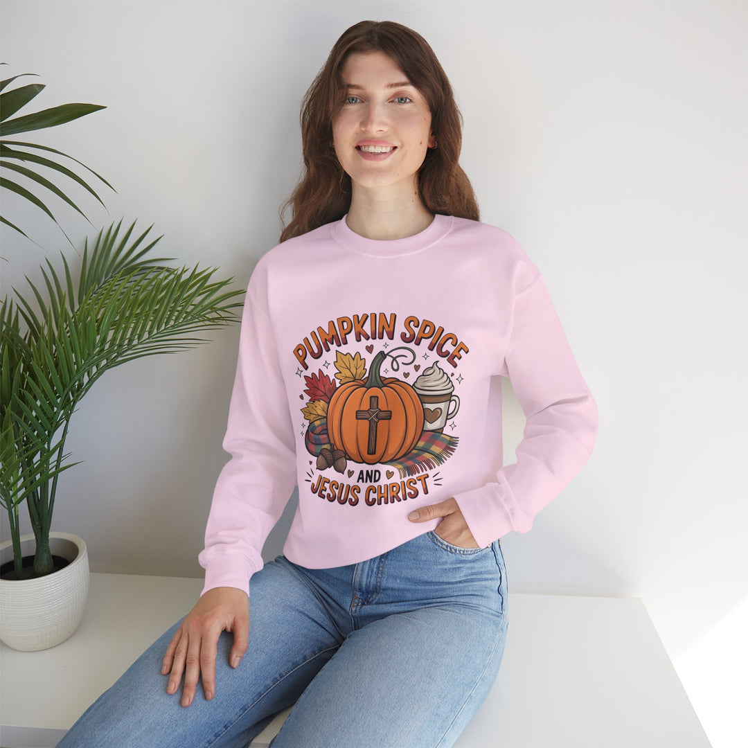 Fall Pumpkin Spice and Jesus Christ Sweatshirt