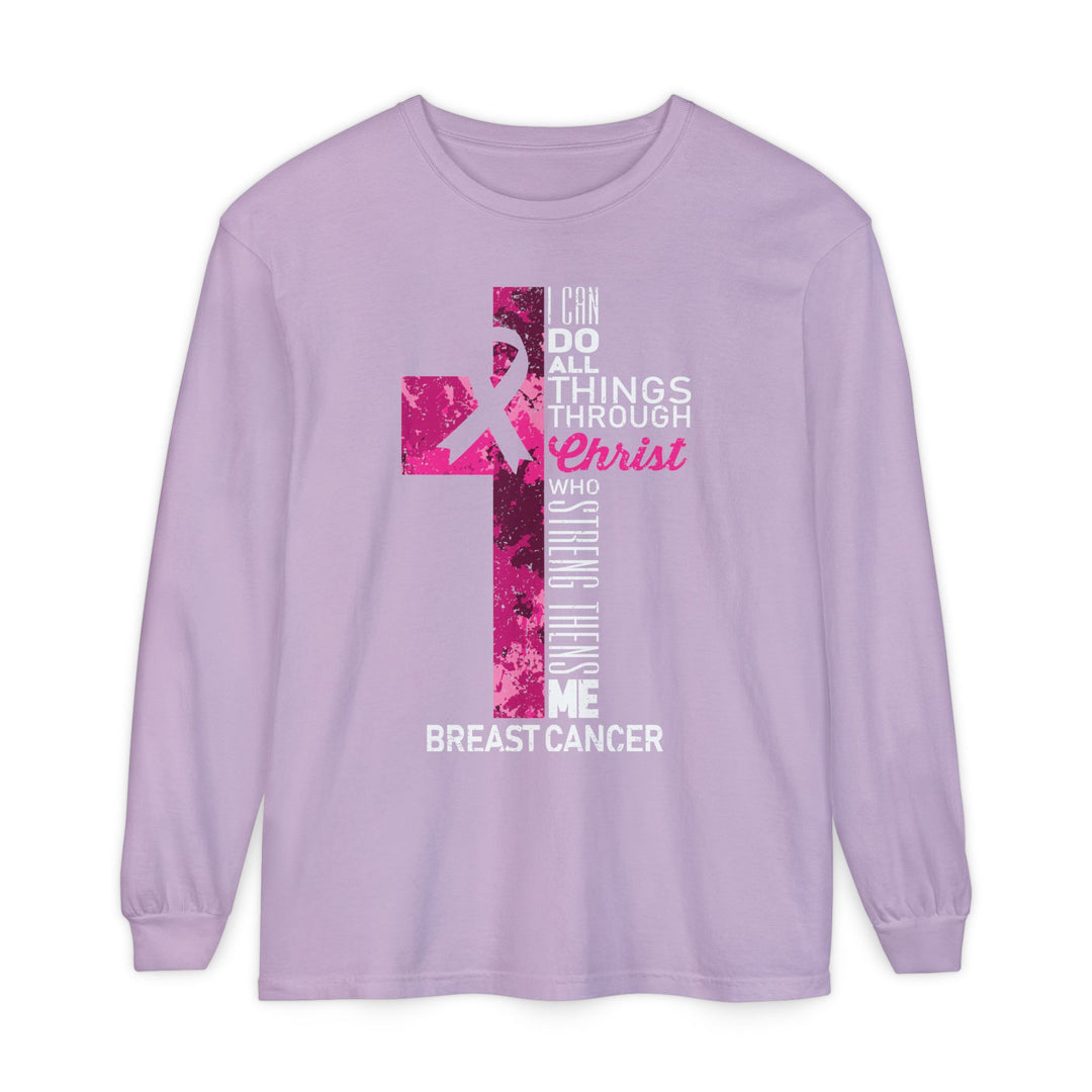 Christian Breast Cancer Awareness Long Sleeve T-Shirt