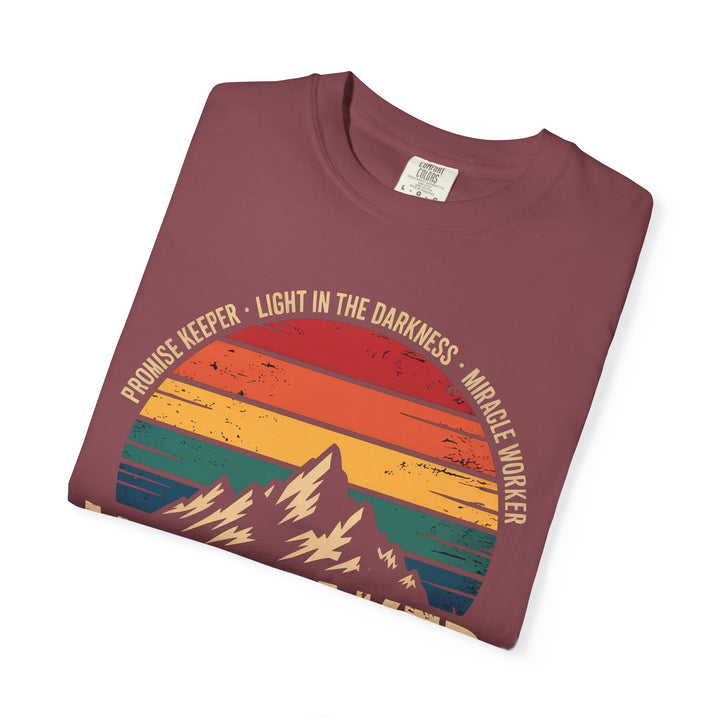 Waymaker Retro Christian T-Shirt - Isaiah 42:16 Vintage Sunset Design