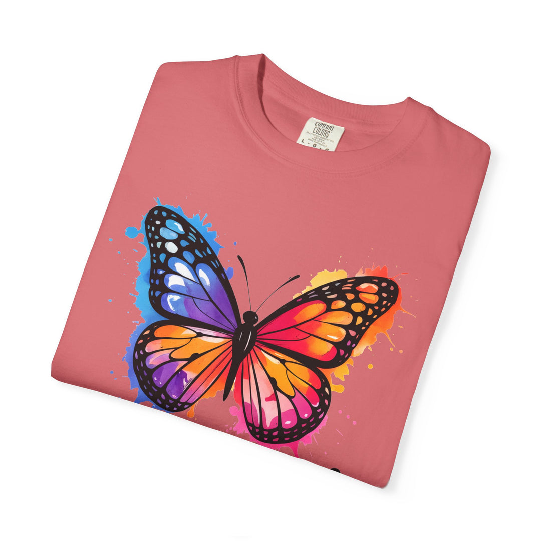 Watercolor Butterfly T-Shirt Blessed Radiant Renewed Unshakably Blessed