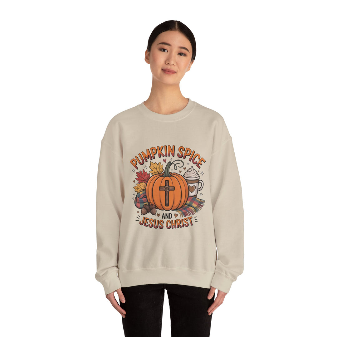 Fall Pumpkin Spice and Jesus Christ Sweatshirt