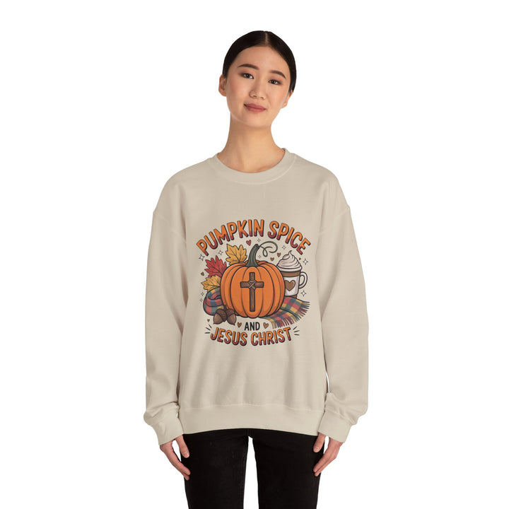 Fall Pumpkin Spice and Jesus Christ Sweatshirt