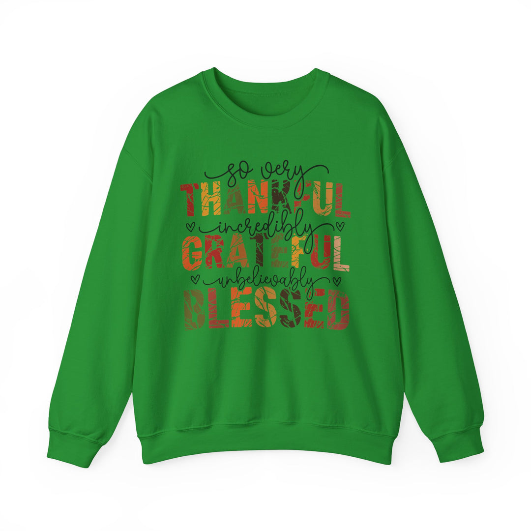 Thankful Grateful Blessed Sweatshirt | Cozy Fall Crewneck | Perfect Gift for Thanksgiving, Family Gatherings, Daily Comfort, Holiday Wear