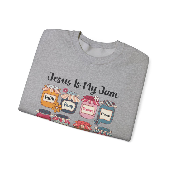 Jesus Is My Jam Sweatshirt, Unisex Crewneck, Comfort Wear, Christian Apparel, Perfect Gift for Faith Celebrations, Everyday Casual