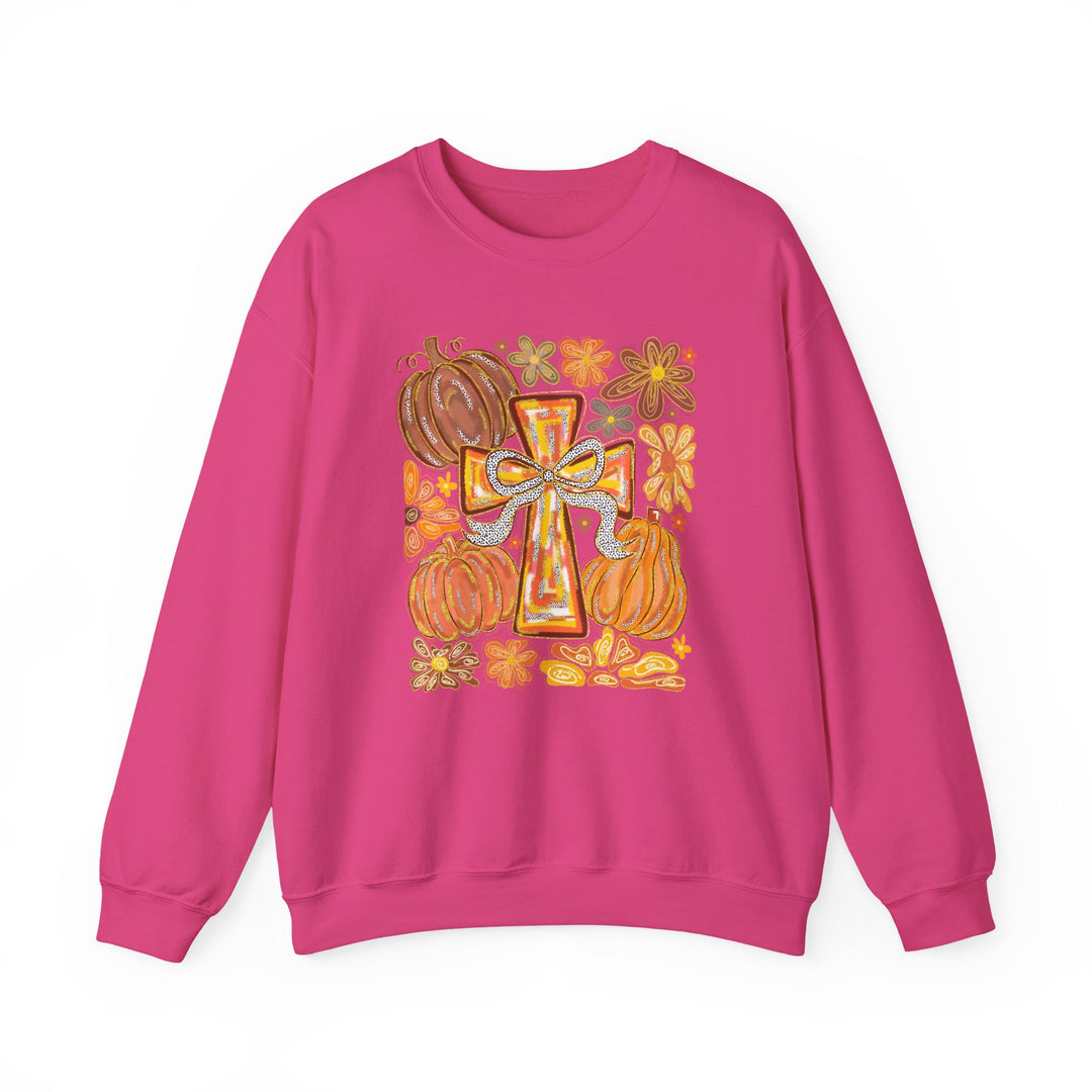 Fall Harvest Crewneck Sweatshirt, Autumn Sweatshirt, Thanksgiving Gift, Unisex Fall Apparel, Cozy Pumpkin Sweatshirt