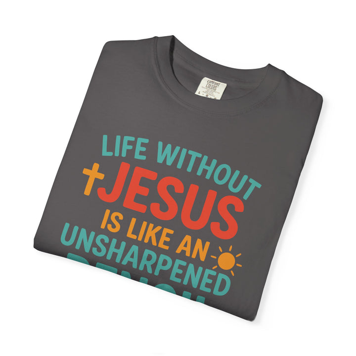 Christian Message Unisex T-shirt with Pencil Design