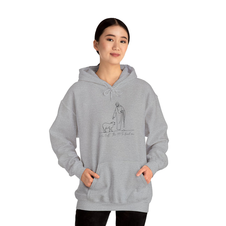 Christian Jesus and Lamb Hoodie Sweatshirt - 'He left the 99 to find me'