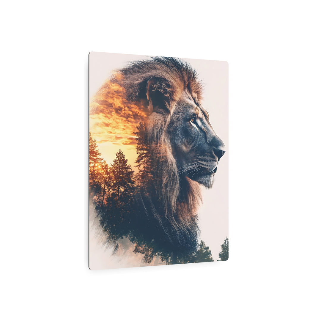 Majestic Lion Metal Art Sign - Nature-Inspired Home Decor